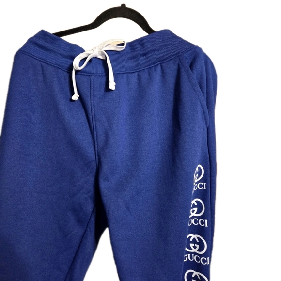 Gucci GG Supreme Logo Royal Blue Hoodie & Joggers Set Mens XXL (BOTH PIECES INCU - Picture 6 of 9